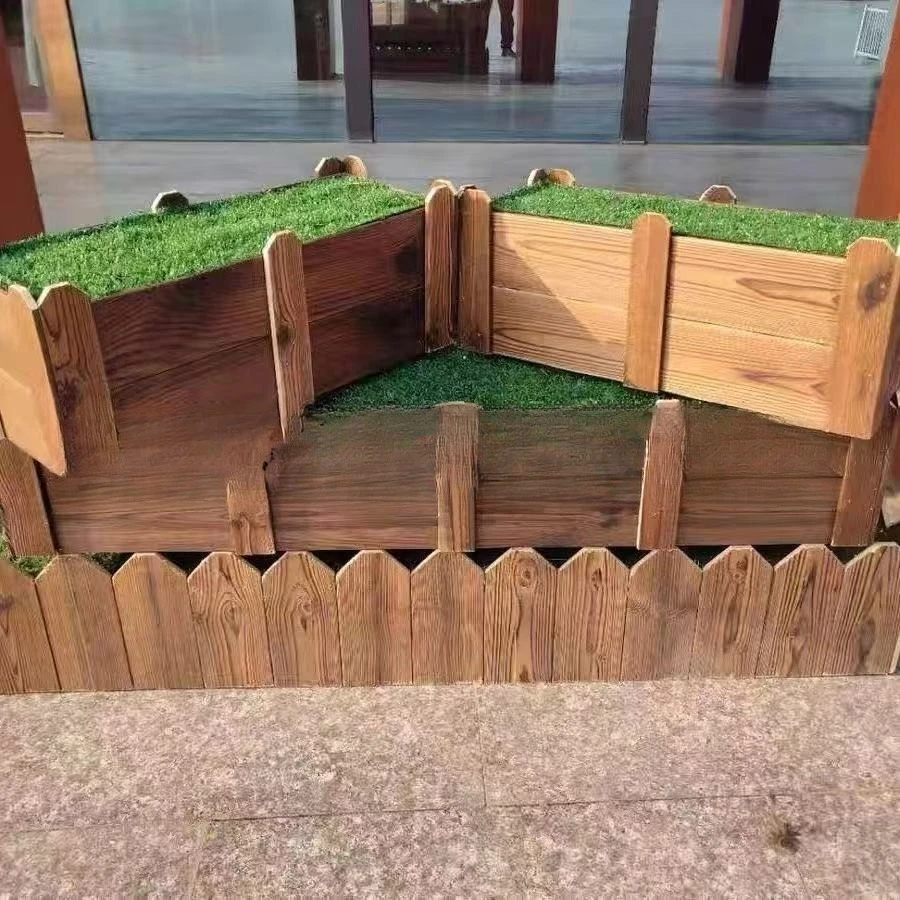 

Simulation bamboo special base anti-corrosion wood flowerpot carbonized anti-corrosion wood base partition retaining wall