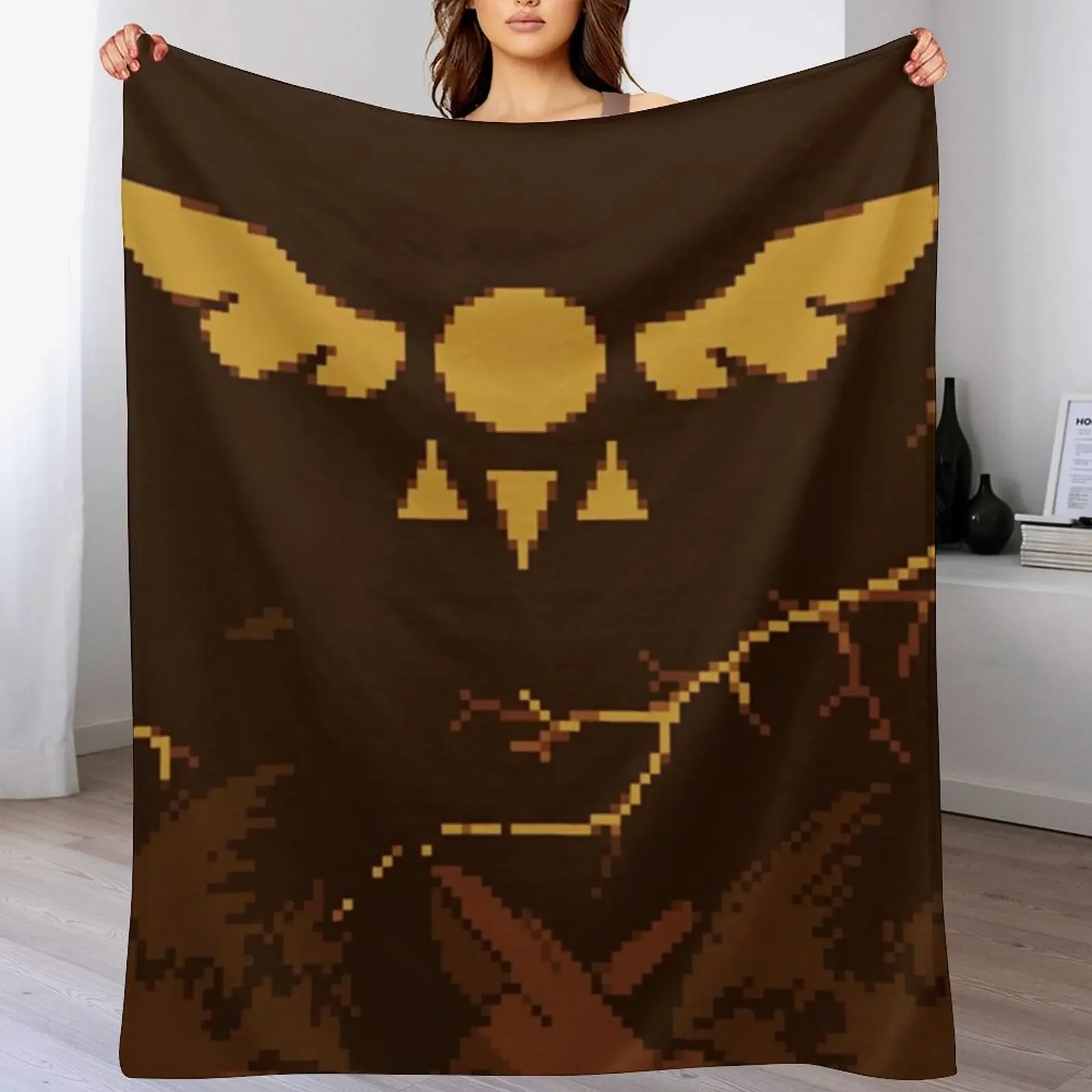 Deltarune logo Throw Blanket manga decorative Furry Blankets