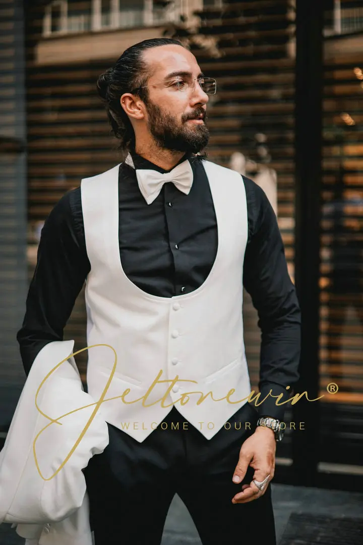 Suits For Men (Blazer+ Vest + Pants) Men's Business Gentleman Fashion Slim Dress Wedding Best Man Suit traje de hombre elegante