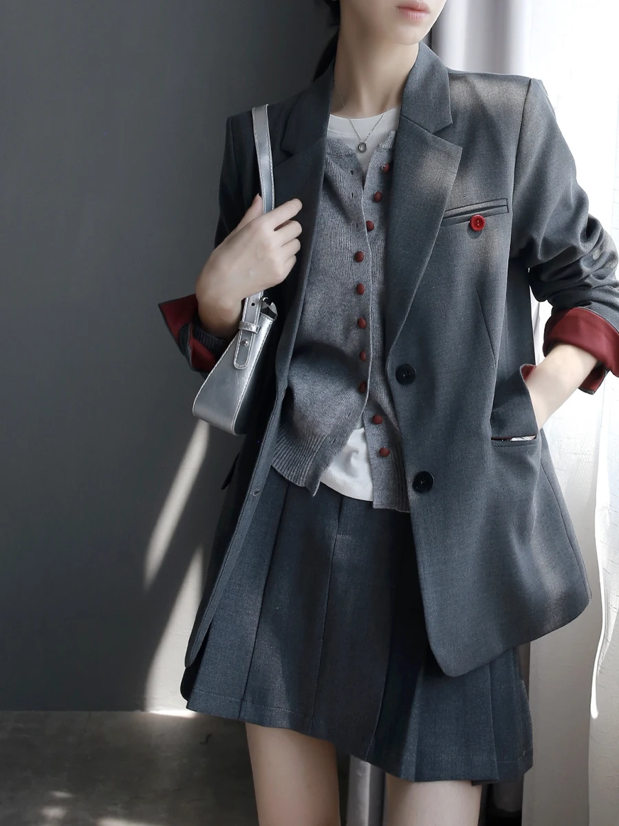 

Warmo повседневное свободное женское пальто на пуговицах в Корейском стиле Sle West, осеннее новое модное дизайнерское прямое пальто из полиэфирного волокна