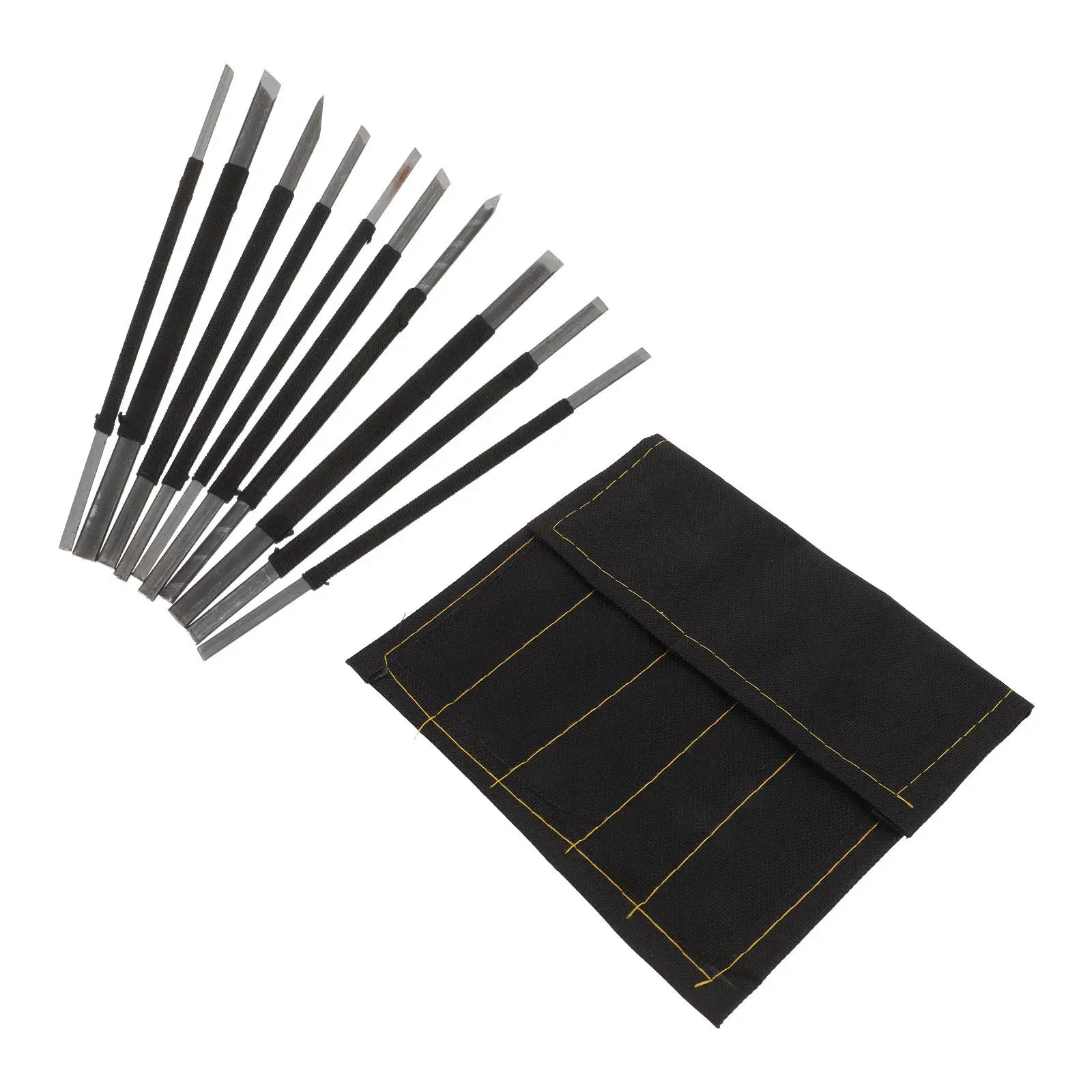 

Набор инструментов для гравировки по камню и дереву из высокоуглеродистой стали, 10 шт., портативный, с кейсом, ручные инструменты для резьбы