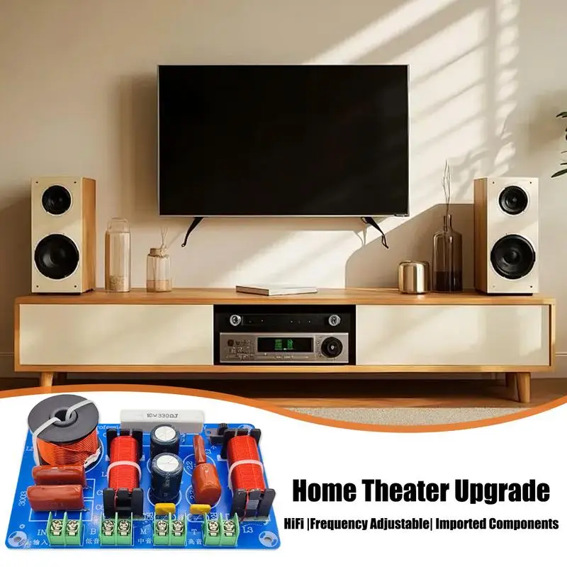 3 Way Crossover Portable Audio Speaker Tweeter Crossover Multi-Way Compact High-Output Frequency Divider For Repair Maintenance
