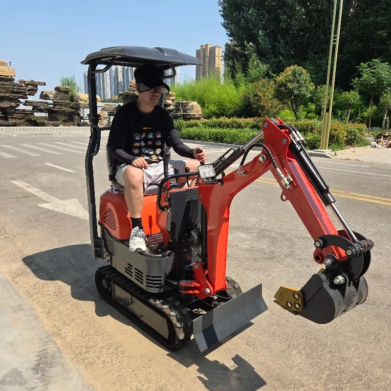 0.8T 800 كجم حفارة صغيرة مجنزرة هيدروليكية حفار صغير آلة حفر صغيرة مع المرفقات #6