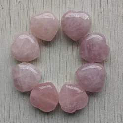 New Fashion good quality natural quartz stone have hole heart pendants 25mm for jewelry making 8pcs/lot Wholesale free shipping