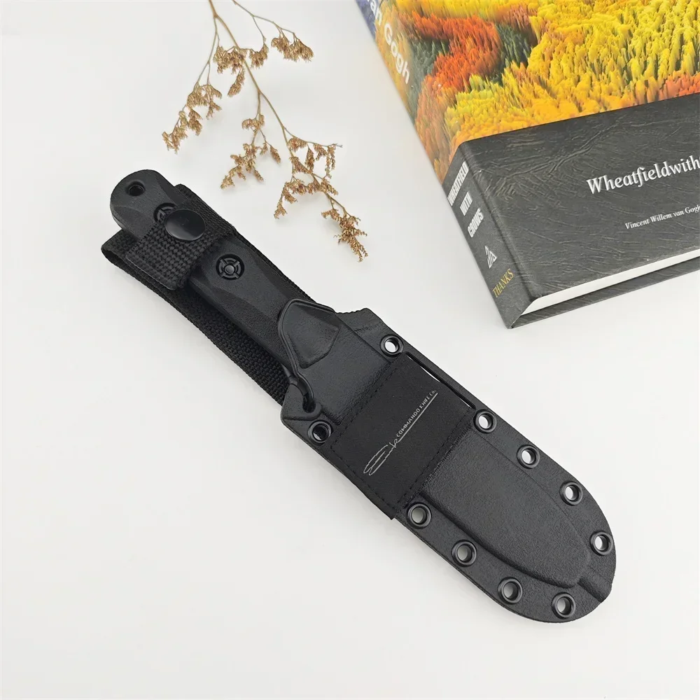 K50 Portable Tactical Hunting Fixed Knife with Sheath 8Cr13Mov Blade Nylon Fiber Handles Outdoor Survival Camping Tool