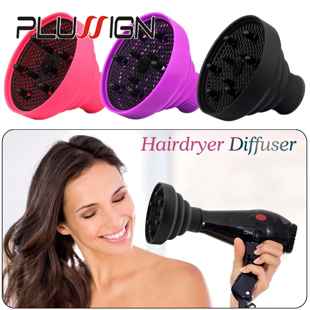 

Universal Collapsible Hair Diffuser Attachment For Hair Dryer Silicone Diffuser For Fit Of Blow Dryers Nozzle Diameter 4-5cm