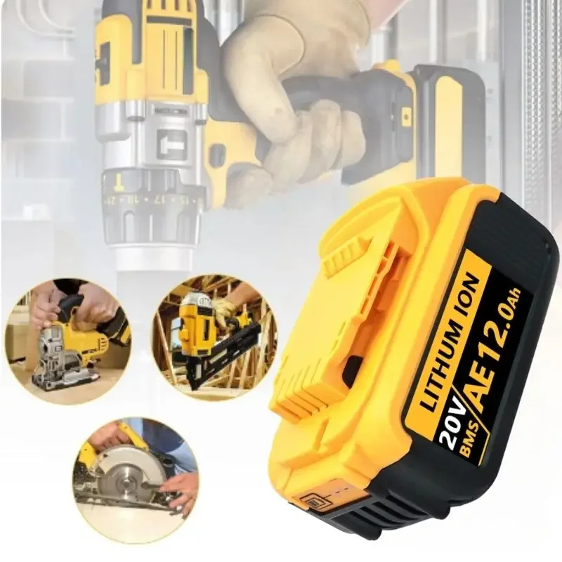 12000mAh for Dewalt 18V 20V power Tools rechargeable electric tool Accessories Lithium batteries Replace DCB200 DCB184