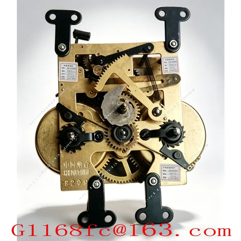 Old Object, Clock, Wall Clock, 30 Teeth, 15 Days, All Copper Gear Clock, Movement, One Run, Normal Maintenance