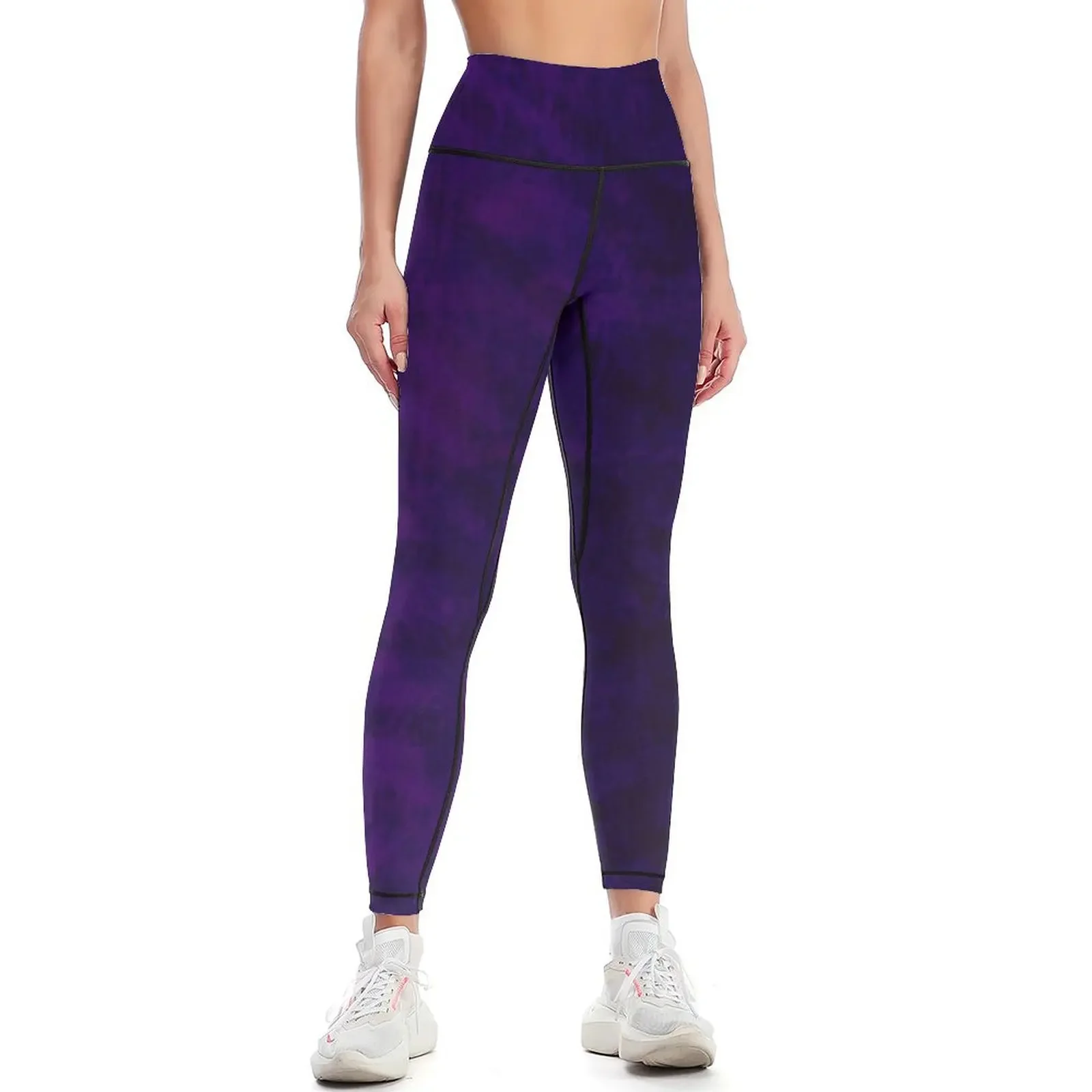 

Dark Purple Grunge Words Leggings sports shirts gym flared for girls gym top Womens Leggings