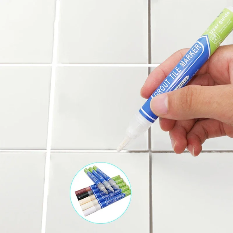 Waterproof Floor Tile Pen Wall Grout Restorer Gap Marker Grout Pen Wall Seam Repair For Floor Bathroom Kitchen Decontamination