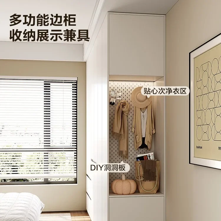 2025 new popular finished wardrobe home bedroom segmented wardrobe hole board edge cabinet furniture wardrobe combination