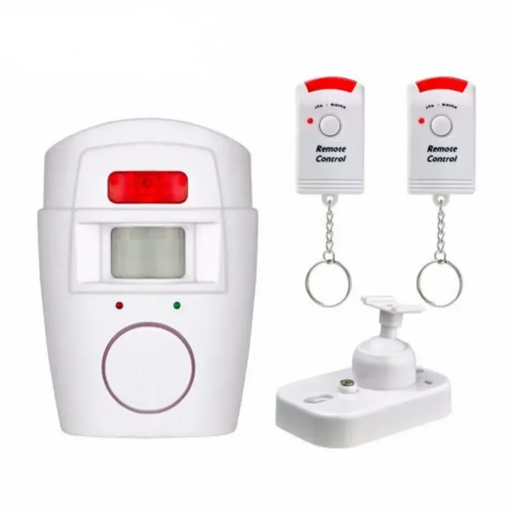 รีโมทคอนโทรลไร้สาย Mini Alarm พร้อม IR อินฟราเรด Motion Sensor Detector & amp 105dB ไซเรนดังสําหรับ Home Security Anti - Theft