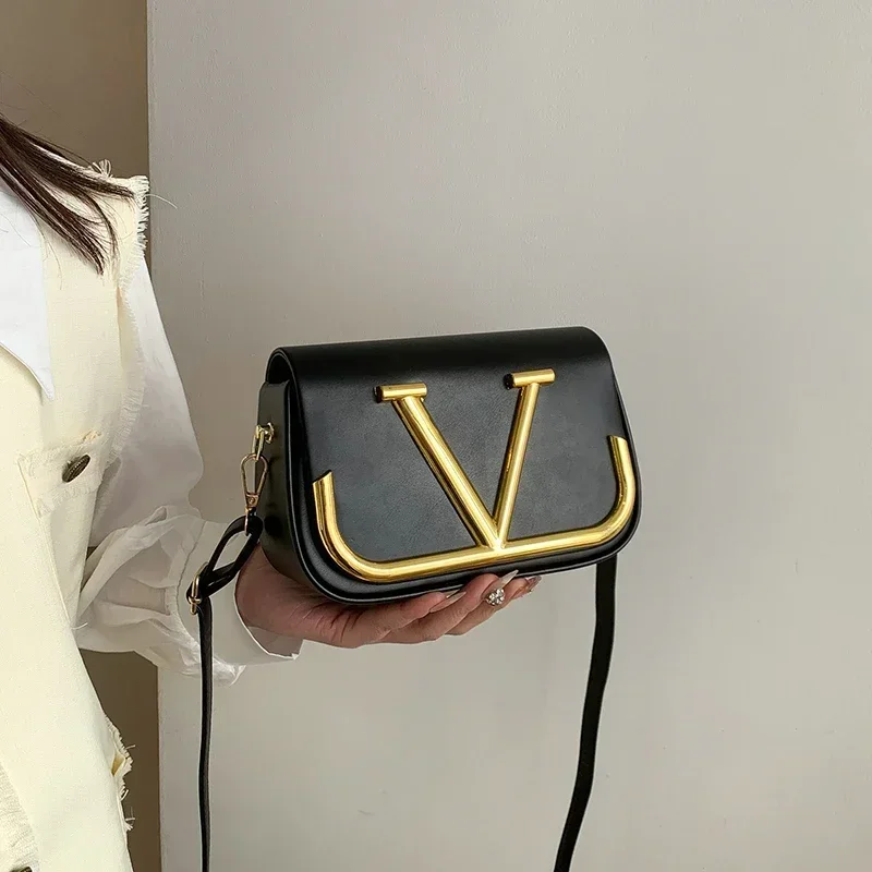 

Elegant Simple Crossbody Handbag For Business Women With Solid Color Large Capacity Trendy Logo Design