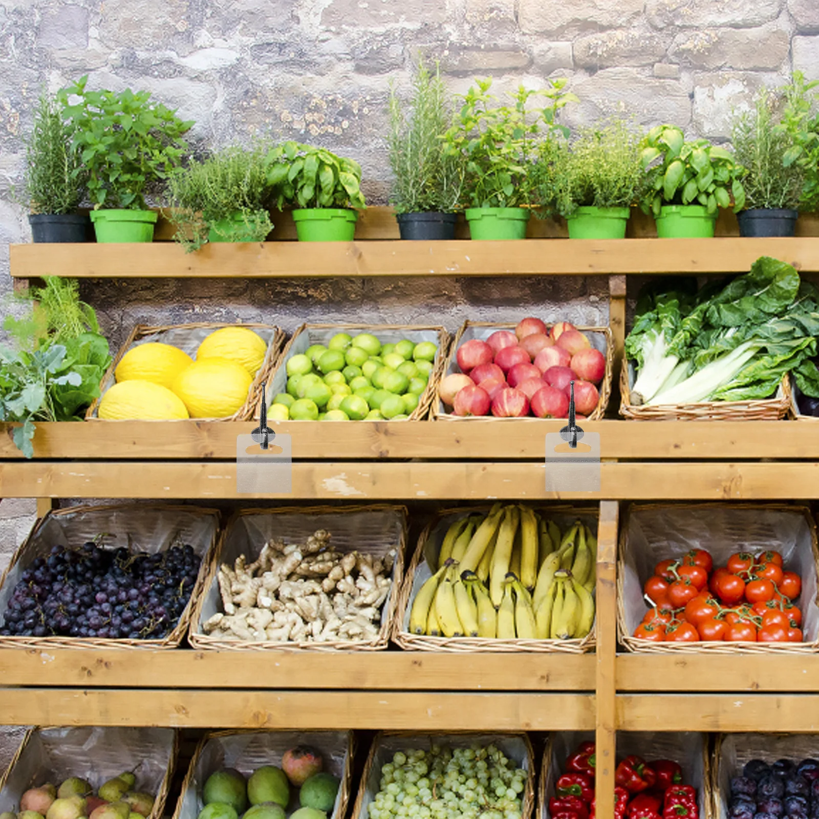 

200Pcs Plastic Hanging Tags Clear Adhesive Retail Display Tabs Sticky Tabs for Merchandise Presentation Retail Display Tab