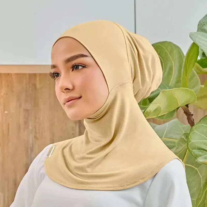 Jilbab Muslim praktis klasik Inner Jersey elastis topi tabung katun selendang bawah jilbab wanita Bonnet 28 warna Satu Ukuran