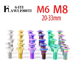 FLAWLESSTI M6x20-25 M8×20-33 Gr5 Titanium Bolts Brake Disc Front Rear Footrest Botls For Xmax 300 Forza 350 Ninja 400 ZX6R ZX4RR