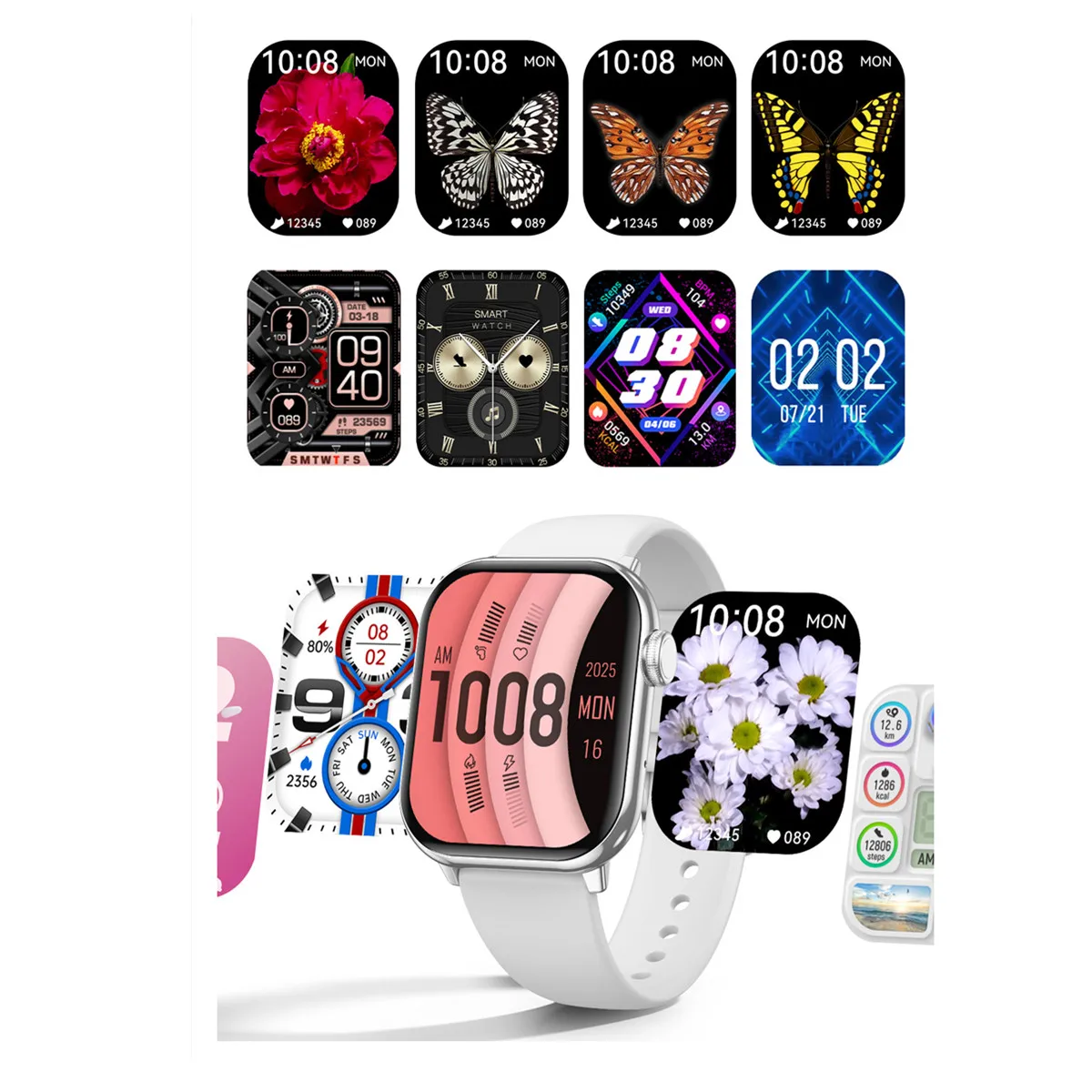 ساعة ذكية باللون الذهبي الوردي 4 جيجابايت/ROM خريطة الملاحة TWS سماعة توصيل Whatsapp Reply بلوتوث مكالمة صوت مساعد ساعة ذكية 2025 #3