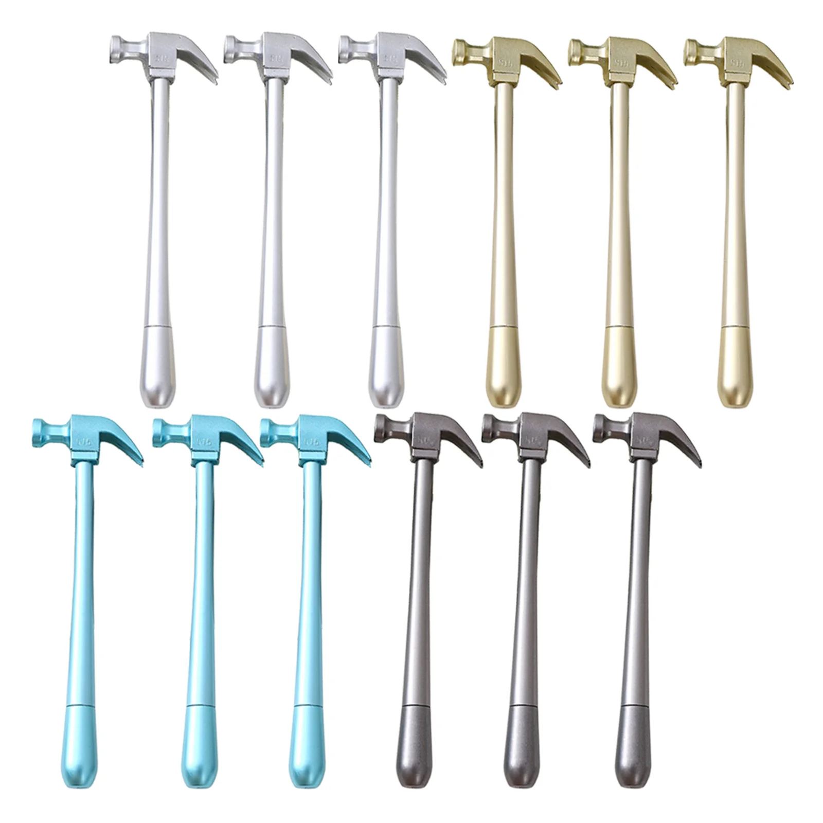 

12Pcs Hammer Shaped Gel Ink Pens Smooth Writing Covered Design Student Office School Supplies Multipurpose Cute Gift