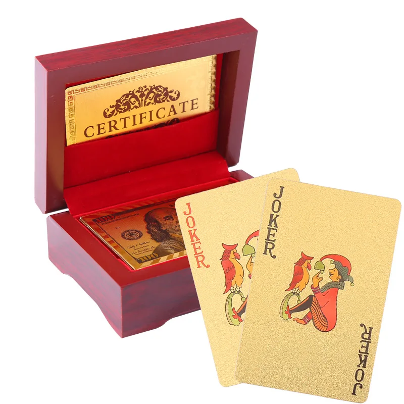 أوراق ألعاب بلاستيكية مقاومة للماء ، أوراق الذهب الأسود ، للبوكر ، الدولار الأوروبي ، سعر جيد للألعاب اللوحية GYH #2