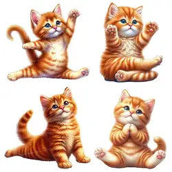 Yoga Cat  Wall Sticker Removable Home Decoration Stickers for Bedroom Kitchen Living Room Walls Decor Car Decals S242