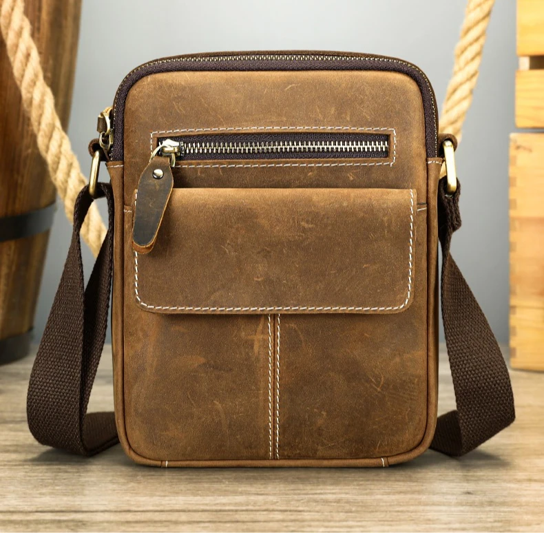 

Men's Crossbody Shoulder Bags High quality Tote Fashion Business Man Messenger Bag Big Size Split Leather Bags