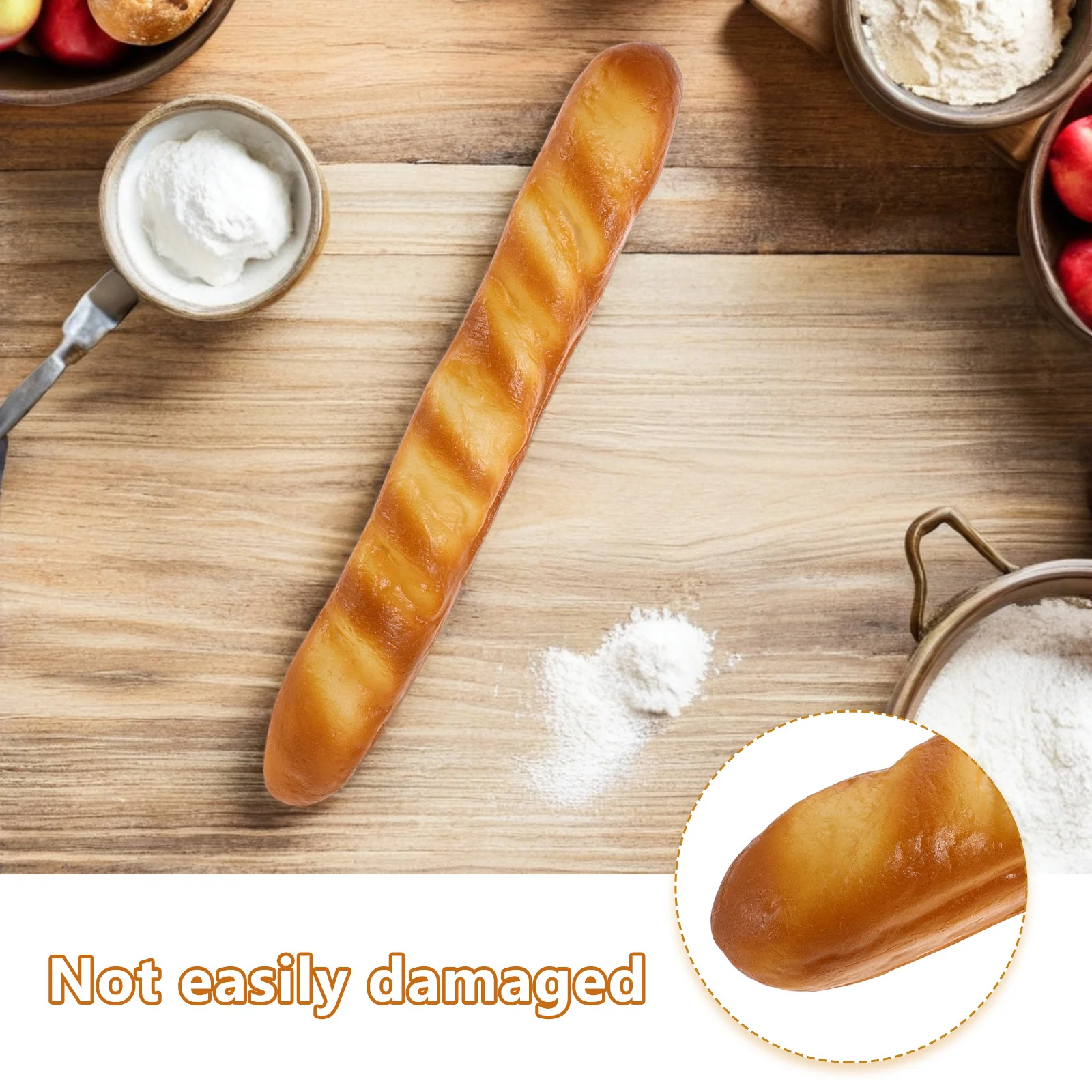 Adereço de exibição de pão falso realista artificial baguette simulação comida para cozinha padaria decoração jogar comida falso pão francês
