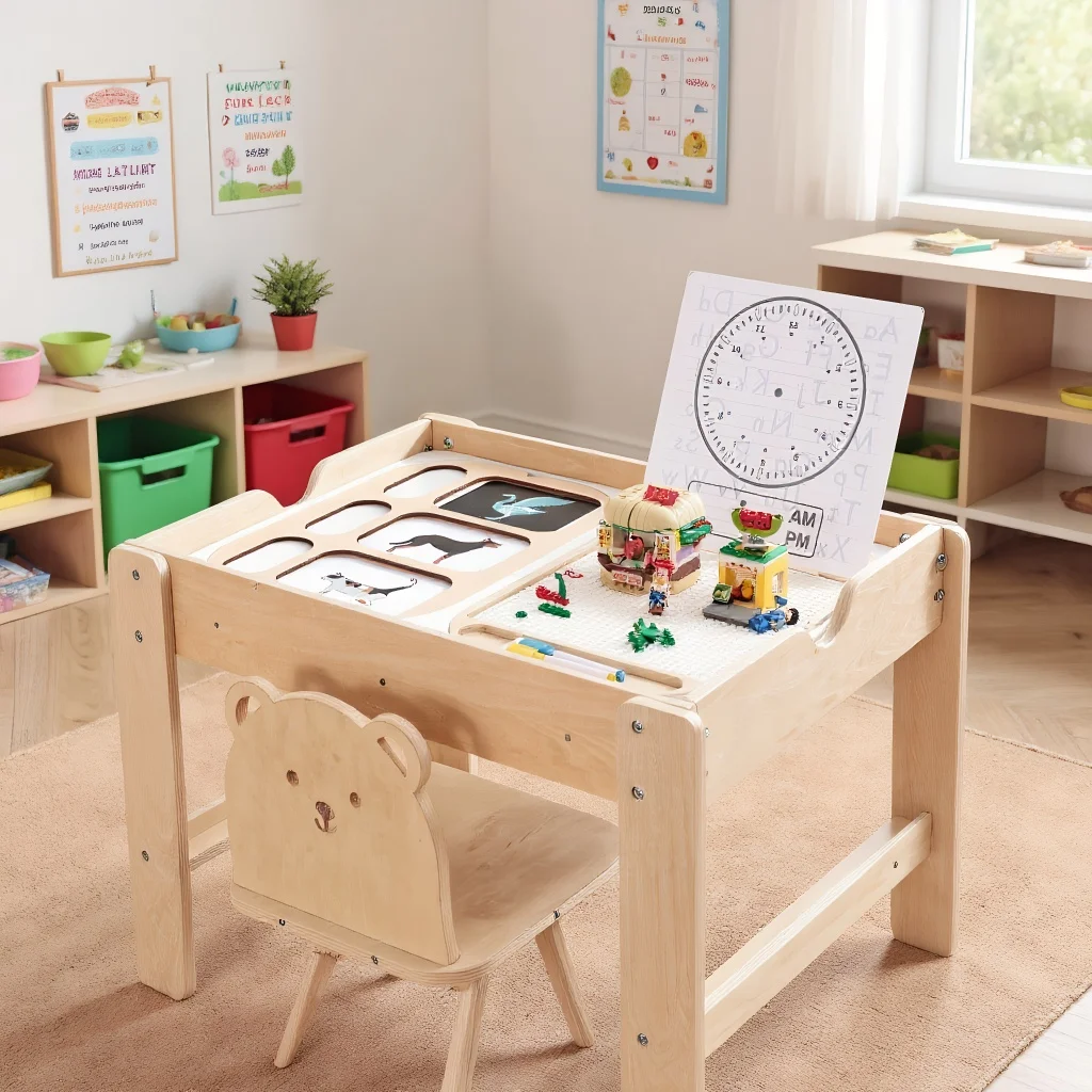 

Детский оптический деревянный сенсорный стол Монтессори, используемый для сенсорных настольных игр, игрушки для правописания цифр и букв, подарок