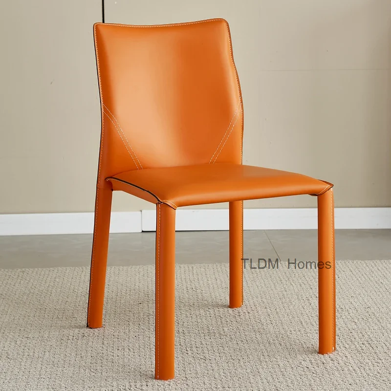 Orange Bedroom Cover Dining Chair Italian Style Space Saving Hairdressing Pedicure Chair Leisure Beach Chaise Cuisine Furniture