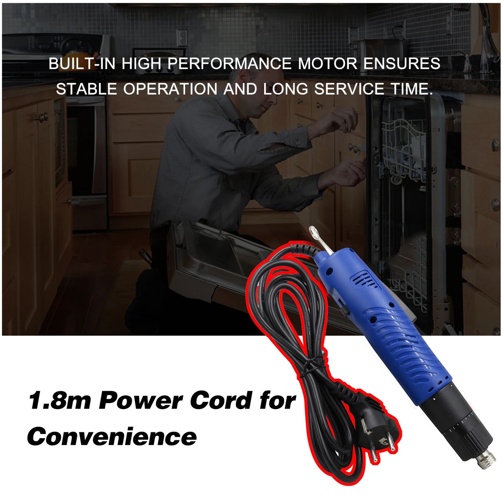 

Электрическая отвертка, ручная проводная электрическая отвертка, регулируемый торсион, диаметр отвертки 1/4 дюйма, инструмент для ремонта