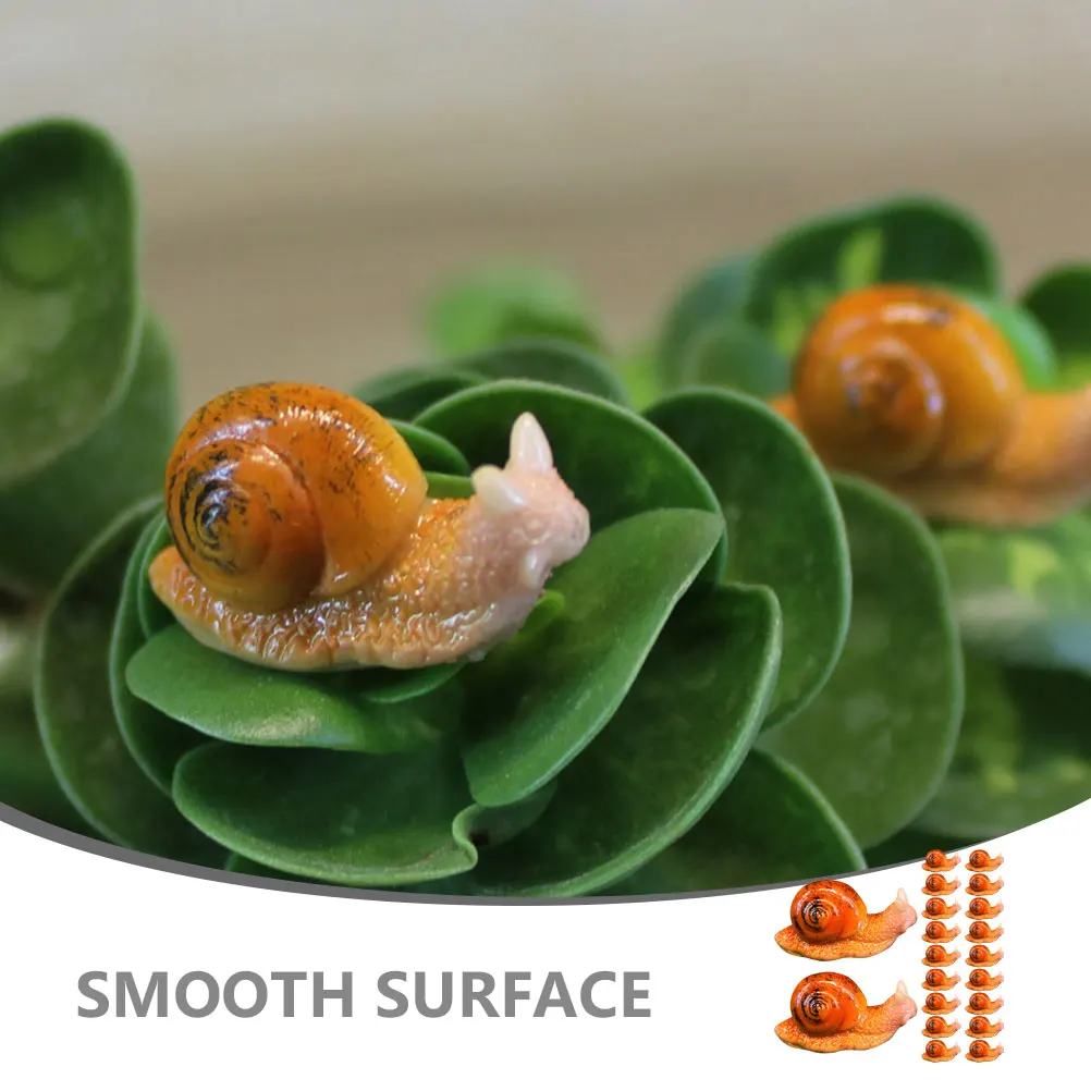 

20pcs Resin Snail Figurines Succulent Decor Miniatures Gardening Ornaments Desk Accessories Micro Landscape Decorations Plant