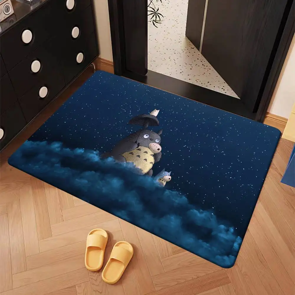 سجادة غرفة T-Tonari No T-Totoro أرخص مضادة للانزلاق لغرفة المعيشة الحديثة وشرفة مطبوعة سجادة ترحيب