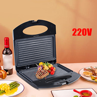 Portable Electric Sandwich Machine Household Non-stick Breakfast Steak Machine Multi-functional Waffle Bread Bacon Maker 220V