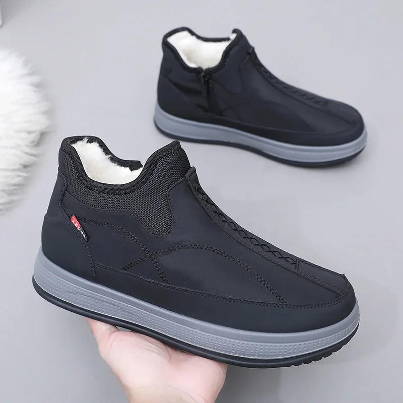 New Men Snow Boot Winter Cotton Shoes Comfortable Velvet And Thickening Shoes Simple Original Fashion Outdoor Waterproof Casual