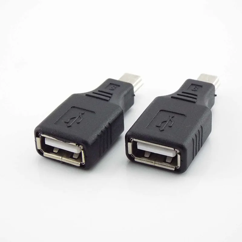 Universal USB 2.0 A To Mini B 5-Pin Female Male Adapter Mini Type-A B Jack Splitter for Smart Phone OTG Converter C3