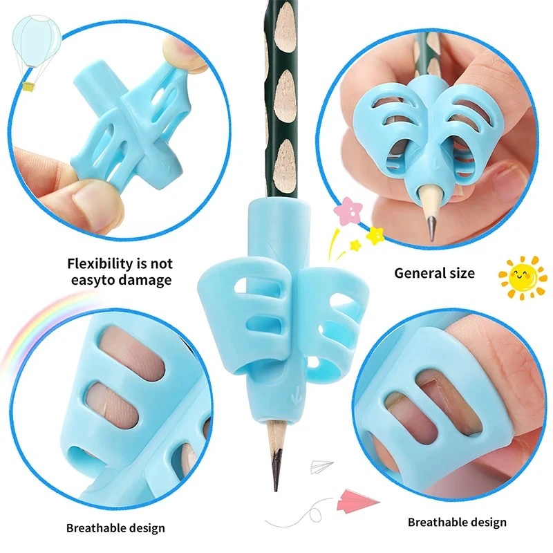 5-100 Stück Kinder schreiben Bleistift Top flappen Kinder lernen üben Silikons tift unterstützt Griff Haltung Orthese für Studenten