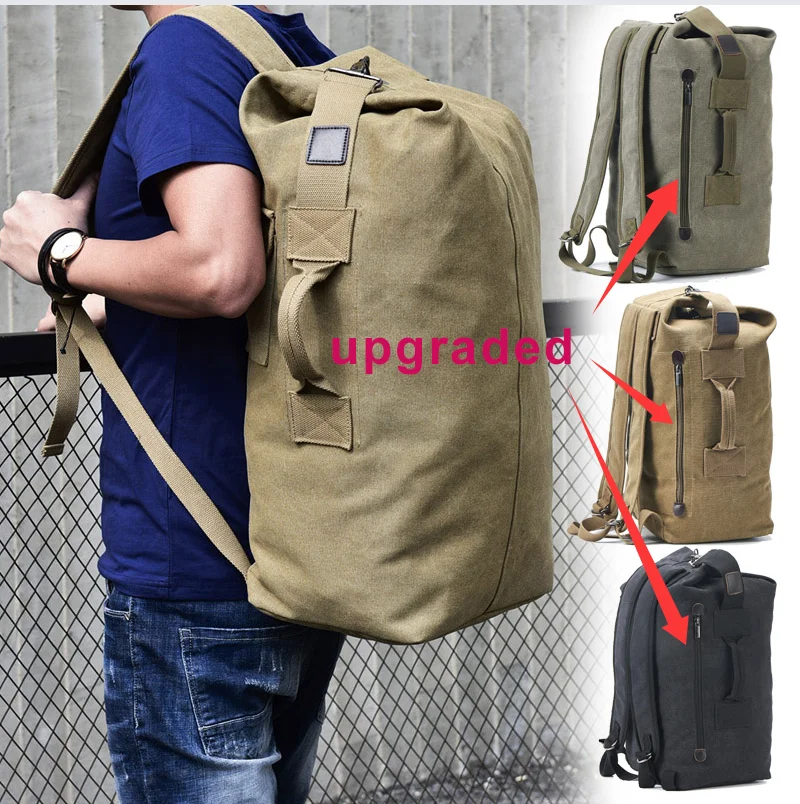 

Рюкзак большой вместимости, мужская дорожная сумка, альпинистский рюкзак, мужская сумка-баул из холста, наплечная сумка для мужчин, рюкзаки AA0012