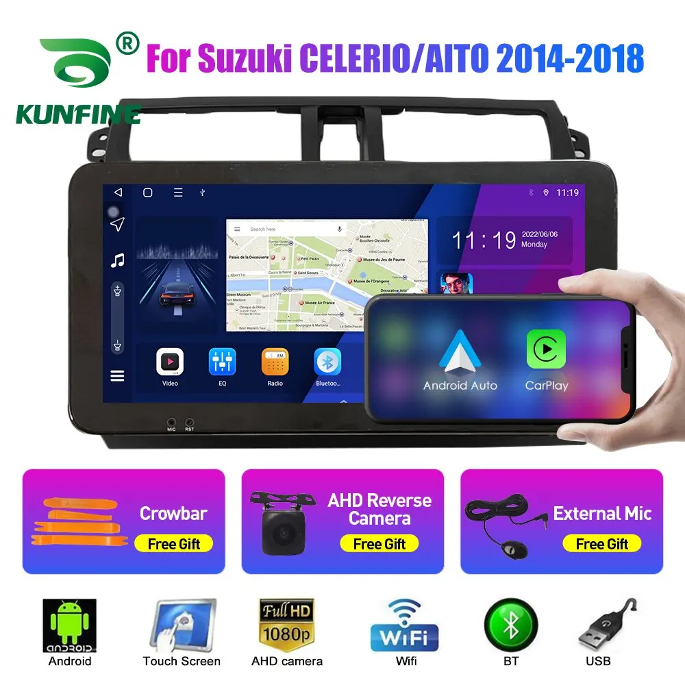 

10,33-дюймовый автомобильный радиоприемник для Suzuki CELERIO AITO 14 2Din Android, восьмиядерный автомобильный стерео DVD, GPS-навигатор, плеер, QLED-экран Carplay