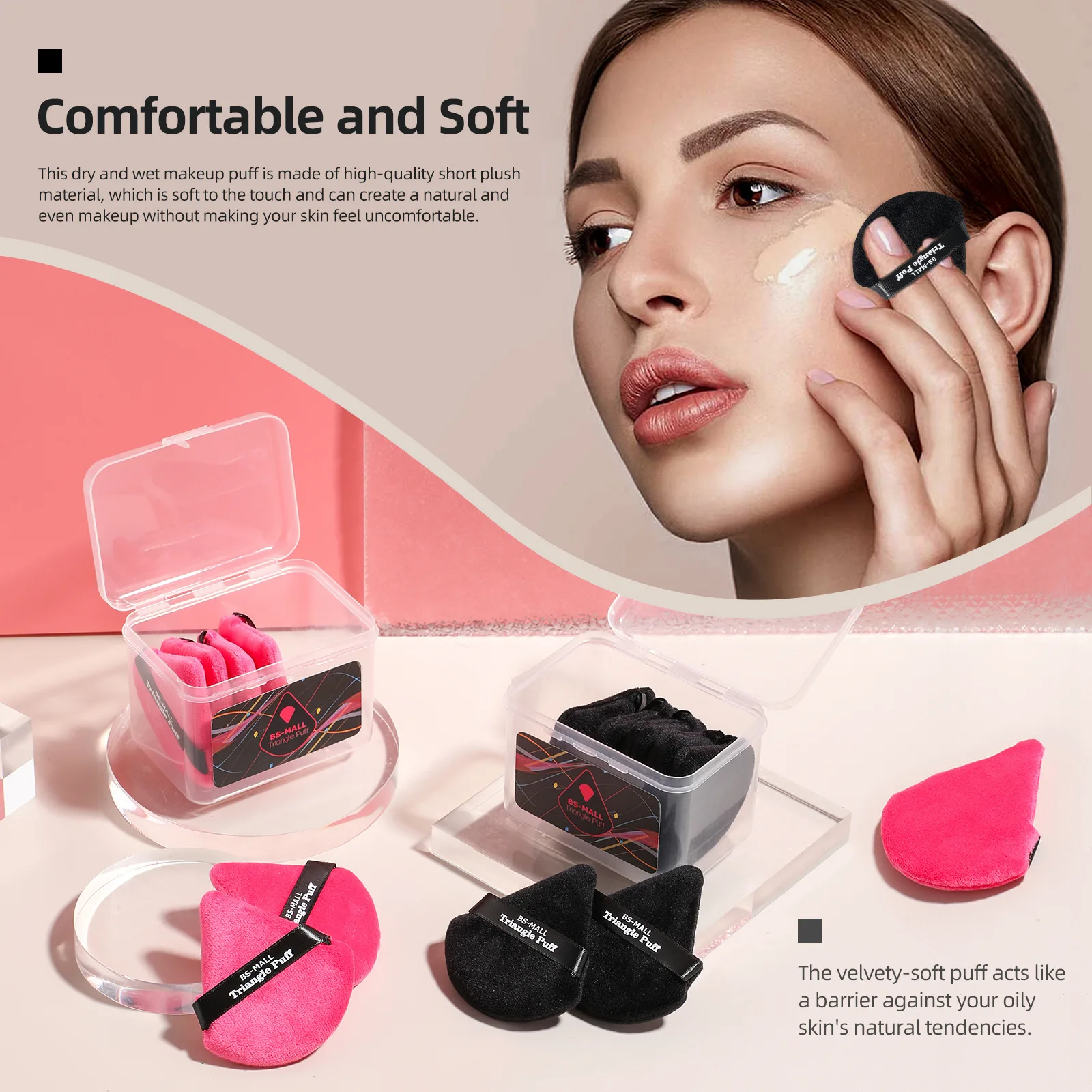 6 قطعة وسادة هوائية نفخة سميكة BB ماكياج الأساس المكياج مسحوق جاف الرطب ثنائي الاستخدام إسفنجة تجميلية نفخة قضيب أداة #2