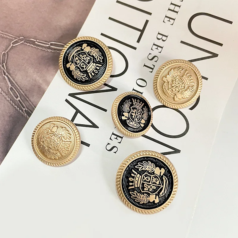 

Модные металлические пуговицы, декоративные пуговицы в виде короны, в стиле Британской академии JK, 10 шт.