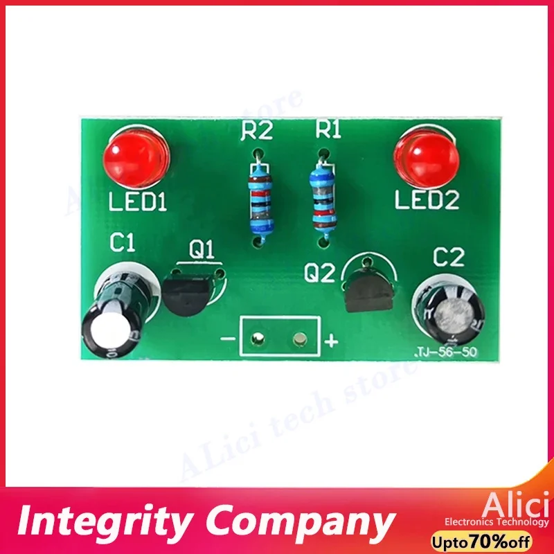 Simple Flash Circuit Multi-Harmonic Oscillation DIY Welding Kit Electronic Experiment Training Assembly Parts