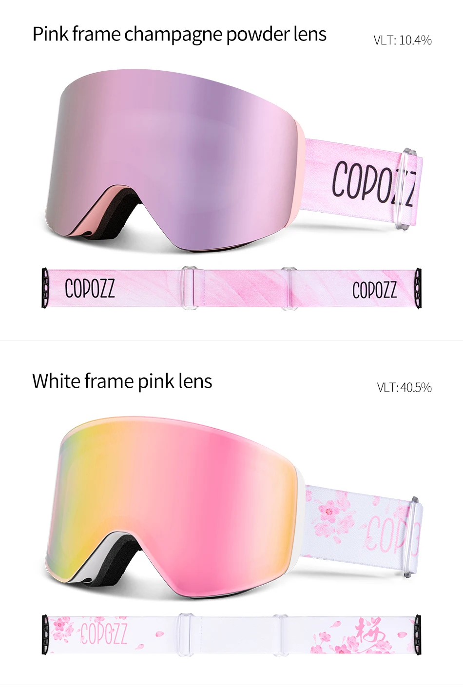 COPOZZ OTG Ski Goggle Snowboard Mask For Men Women Yellow Lens Case Eyewear Kit Cylindrical UV400 Protection Snow Glasses Adult