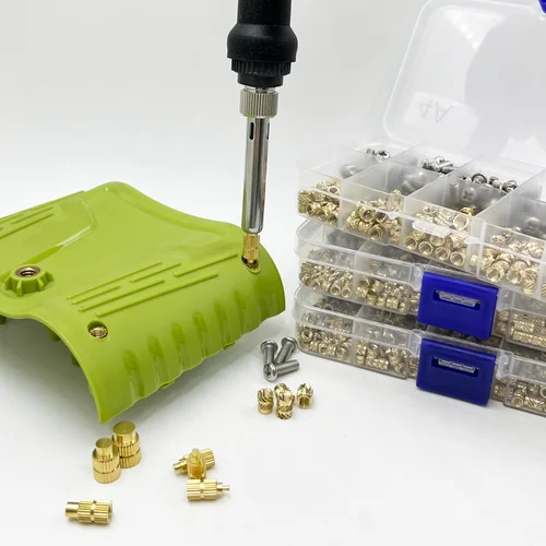 Imagen 2 del producto Máquina de implantación de tornillo de tuerca de inserción de latón M2 M3 M4, hilo moleteado de fusión en caliente, punta de soldador de calor, accesorio de impresora 3D