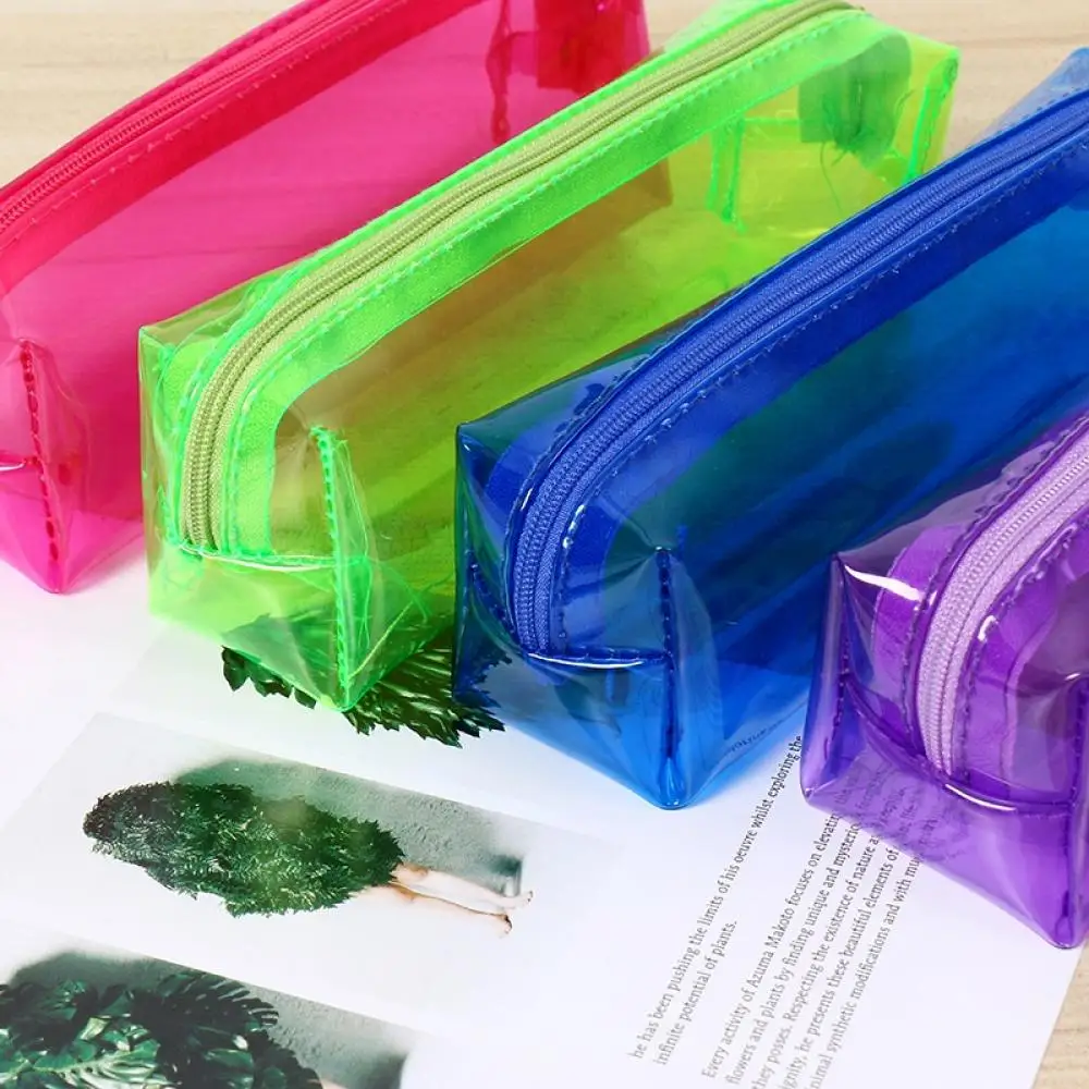 Simple PVC Color Pencil Bag Stationery Storage