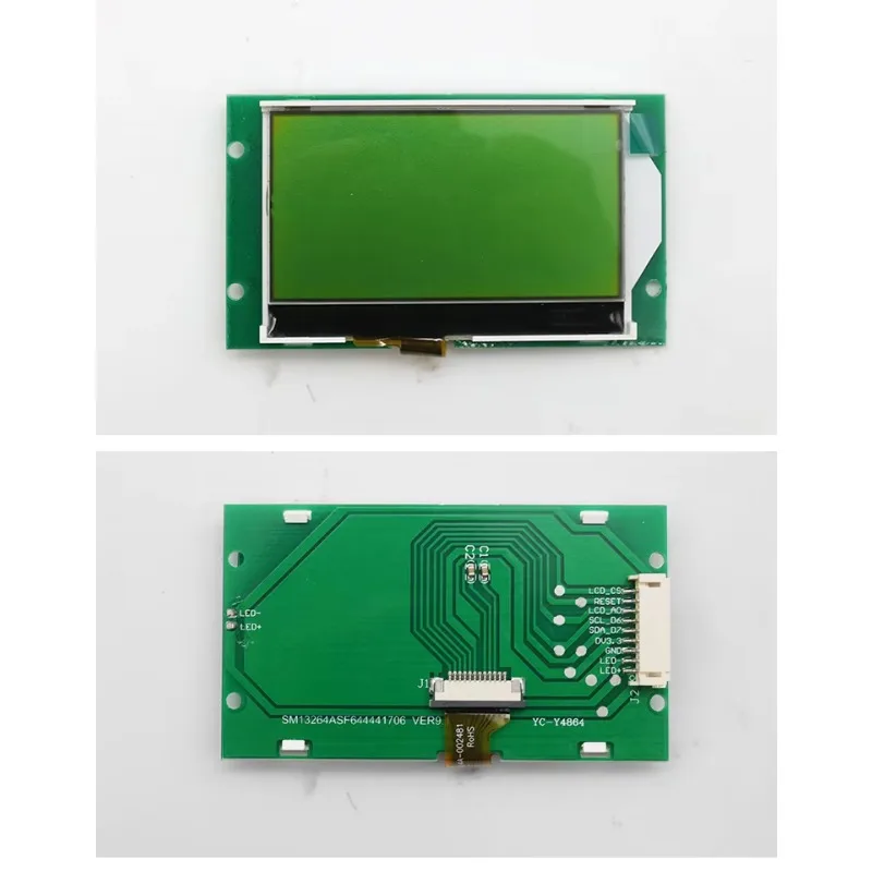 13264 COG yellow-green screen 3.3V driver chip ST7567 LCD screen LCD module SPI serial port display LCM