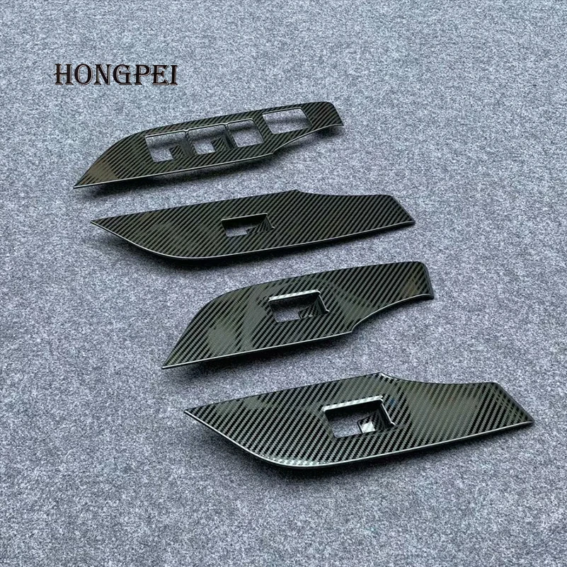 

Car Styling For Toyota RAV4 RAV 4 2019 2020 Stainless steel Window Glass Lift Switch Button Panel Cover Trim Auto Accessories