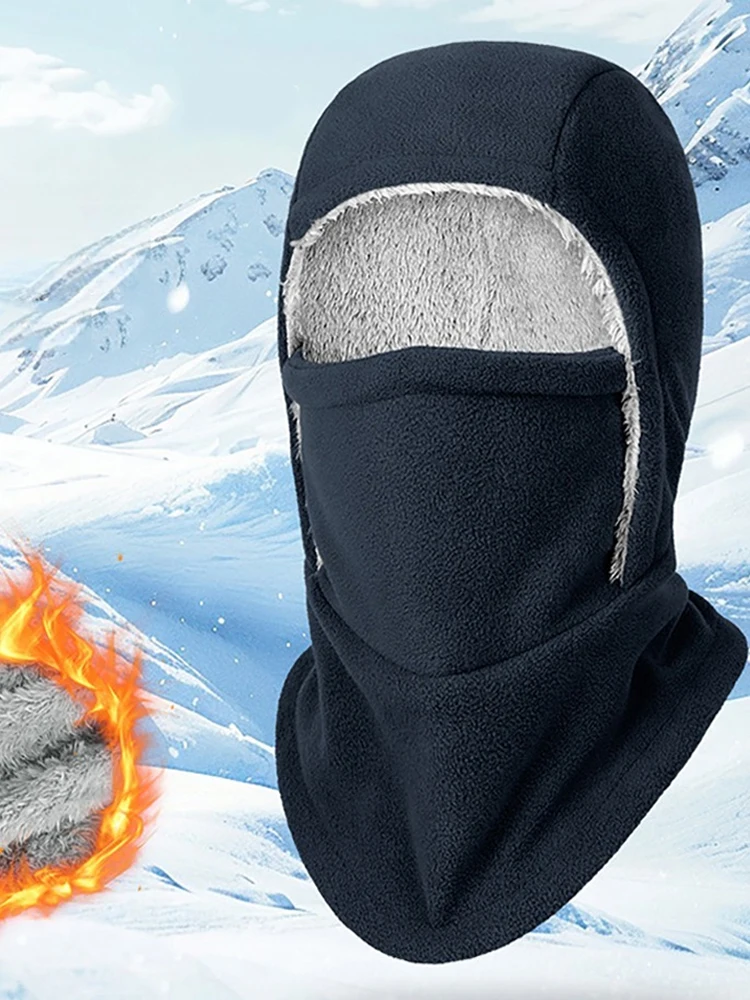 AliExpress NONE GTUBIKE Fleece Balaclava Cycling Cap Cold-proof Windproof Warm Hood and Hat Thicken Thermal Ski Windproof Cap Women Men