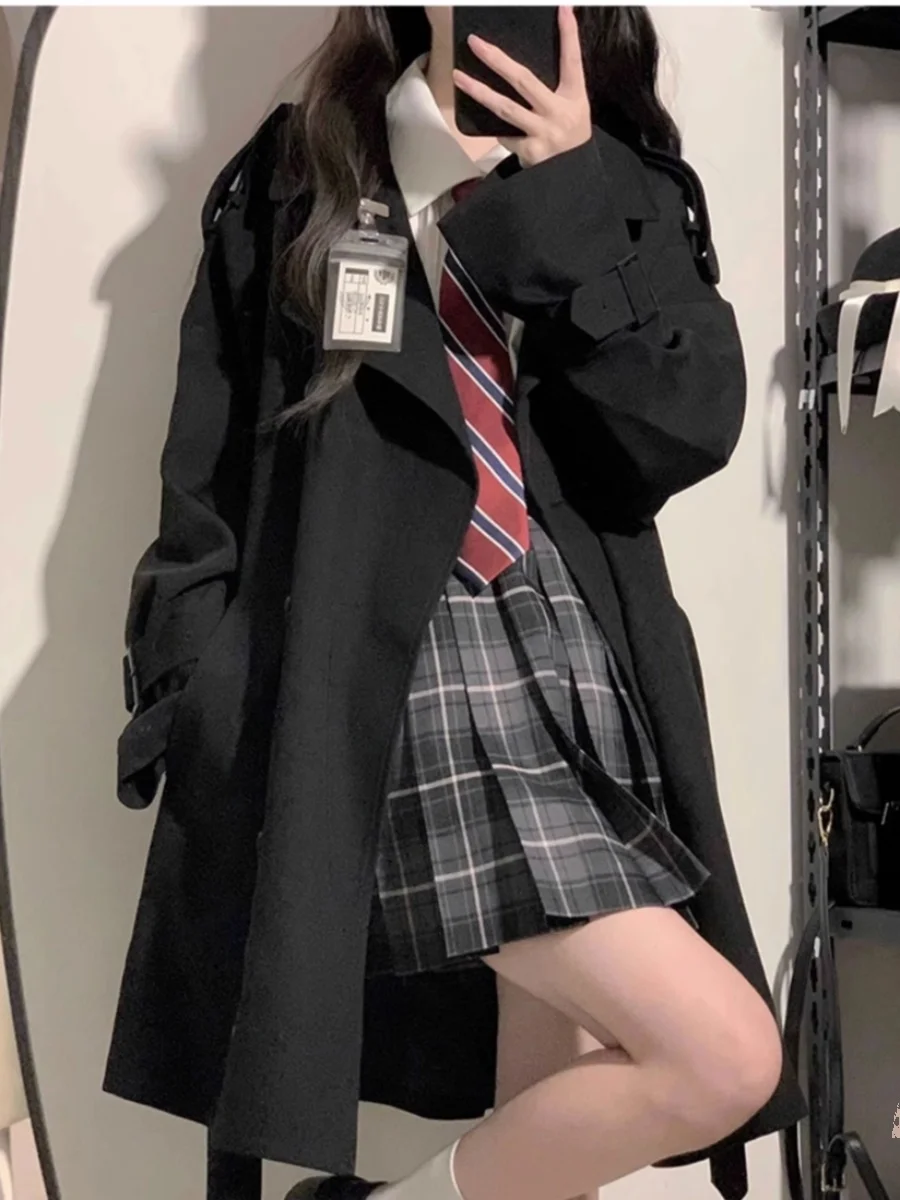 

Woman Trench Coat Gathered Decoration Wrinkled Gradient Elastic Comfortable Cinched Splice Selling Breathable Graphic Sweatshirt