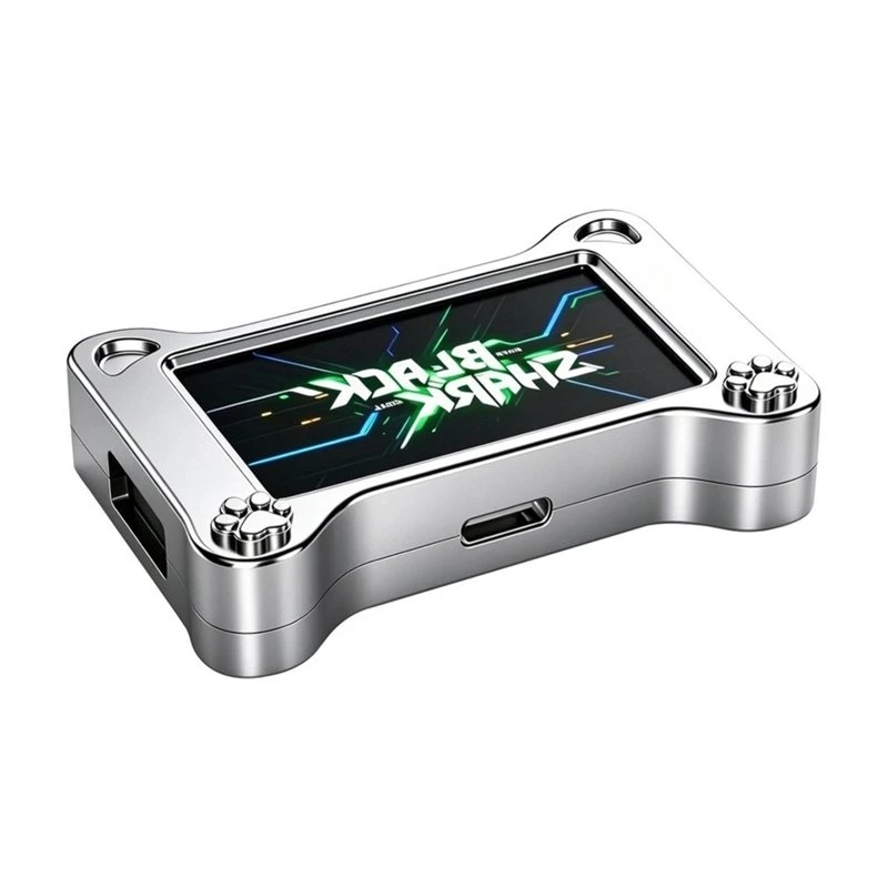 QWE-For Gaming For Gaming Ambience Desk USB Hub 2-To-3 Port 8K Hz Power IPS Screen MTT Mode Type-C HMHUB B