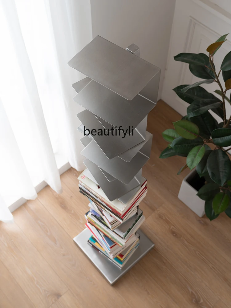 

Nordic Invisible Shelves Floor Stainless Steel Suspended Small Living Room Corner Personalized Storage Rack