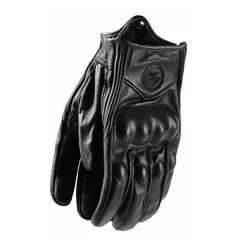 Guantes de Moto de cuero para hombre, protección para Motocross, motociclista, piel de cabra, pantalla táctil, guantes tácticos